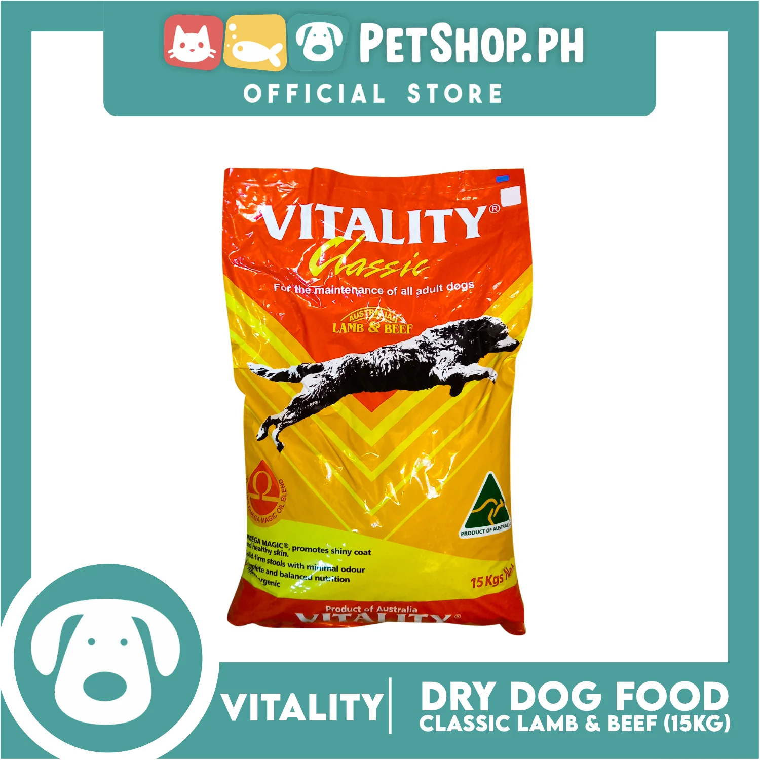 Vitality Classic Lamb & Beef 15kg Dog Dry Food - Image 3