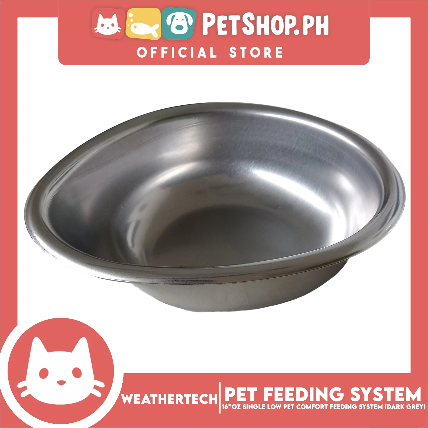 Weather Tech, Single Low Pet Comfort Feeding System 16oz (Dark Grey) SLI602DG Heavy-Duty Food or Water Bowl for On-The-Go Dogs and Cats - Image 5