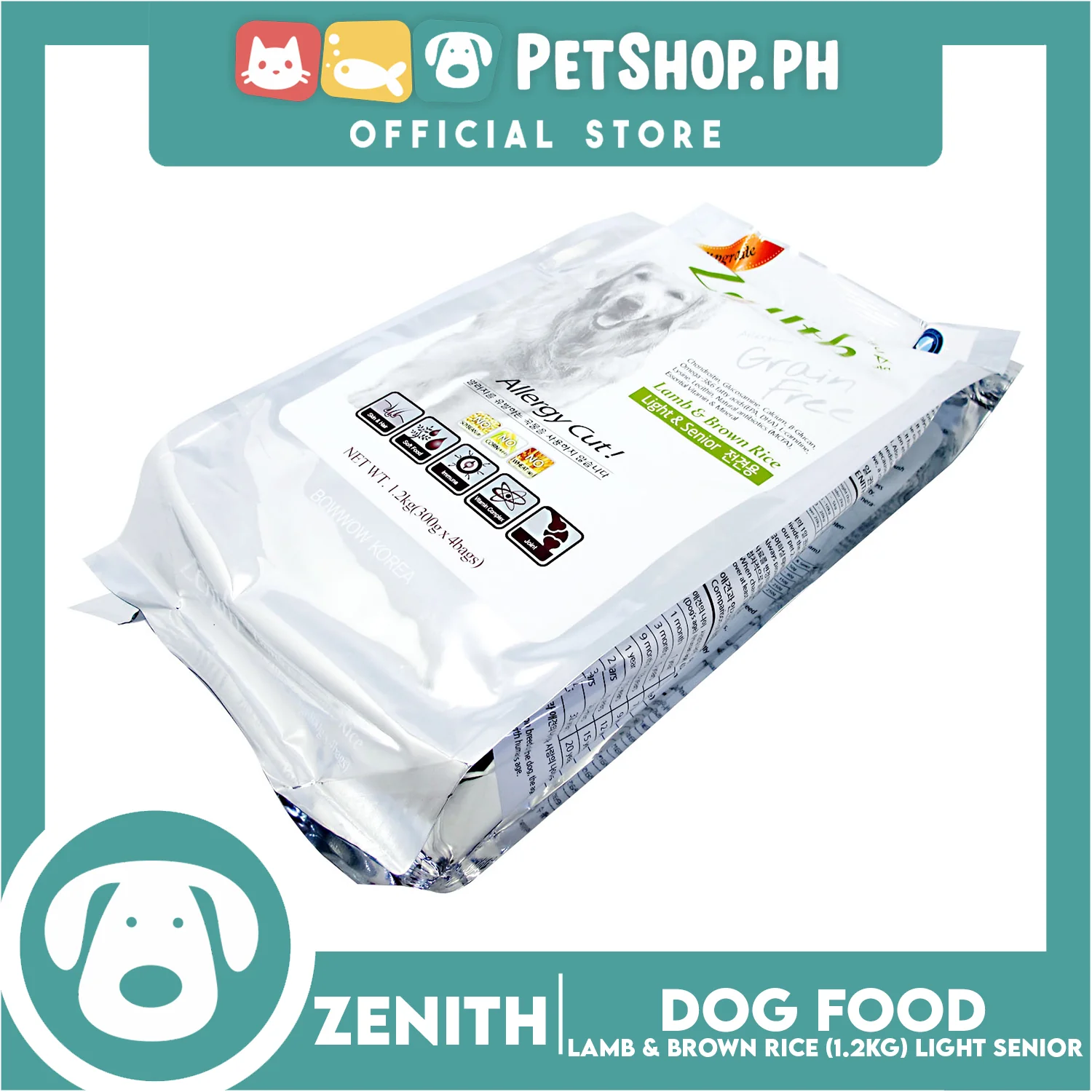 Zenith Soft Premium Allergy Cut, Grain Free For Light And Senior Dog Food 1.2kg (Lamb And Brown Rice) 2964 Dog Dry Food - Image 3