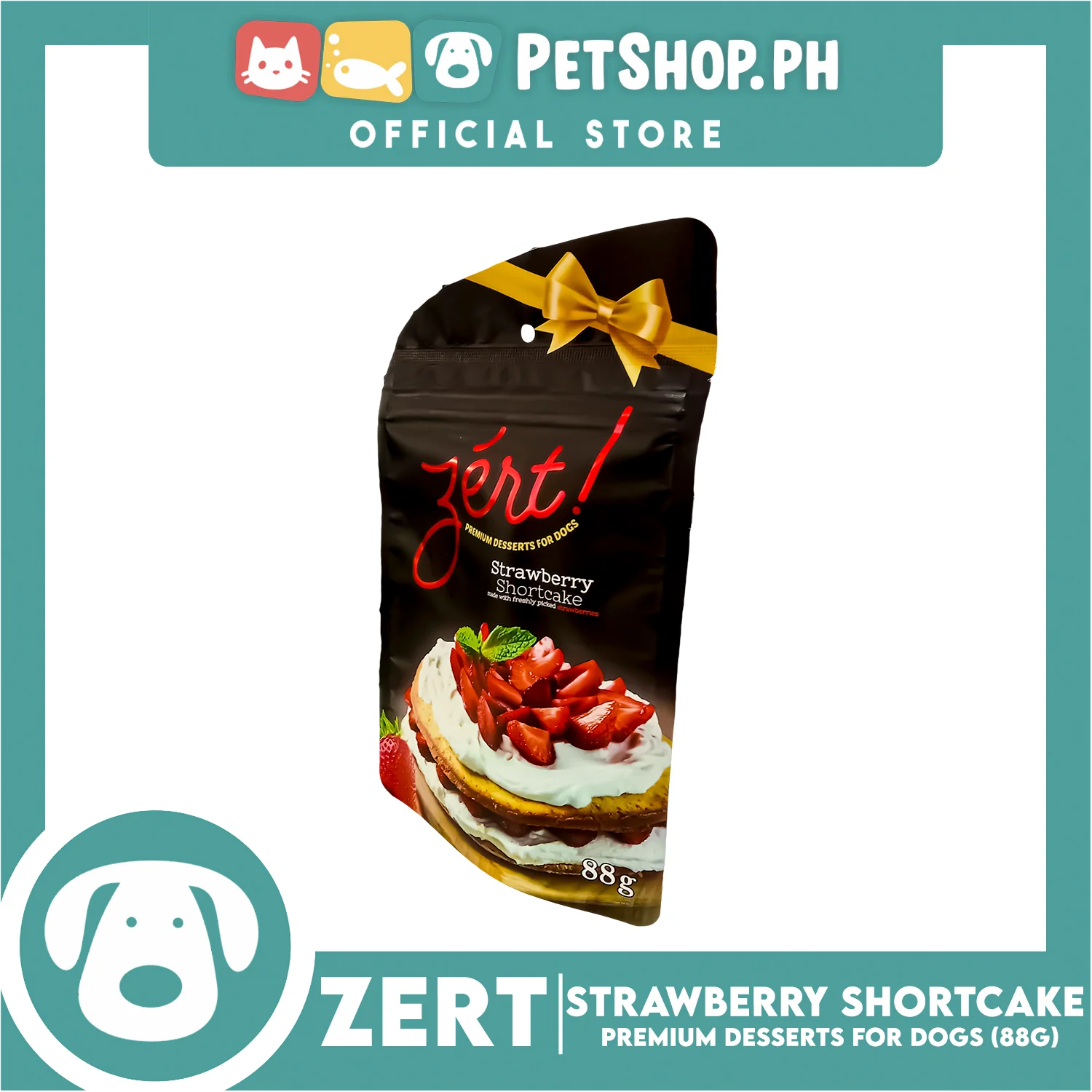 Zert Premium Desserts Strawberry Shortcake Dog Treats 88g - Image 2